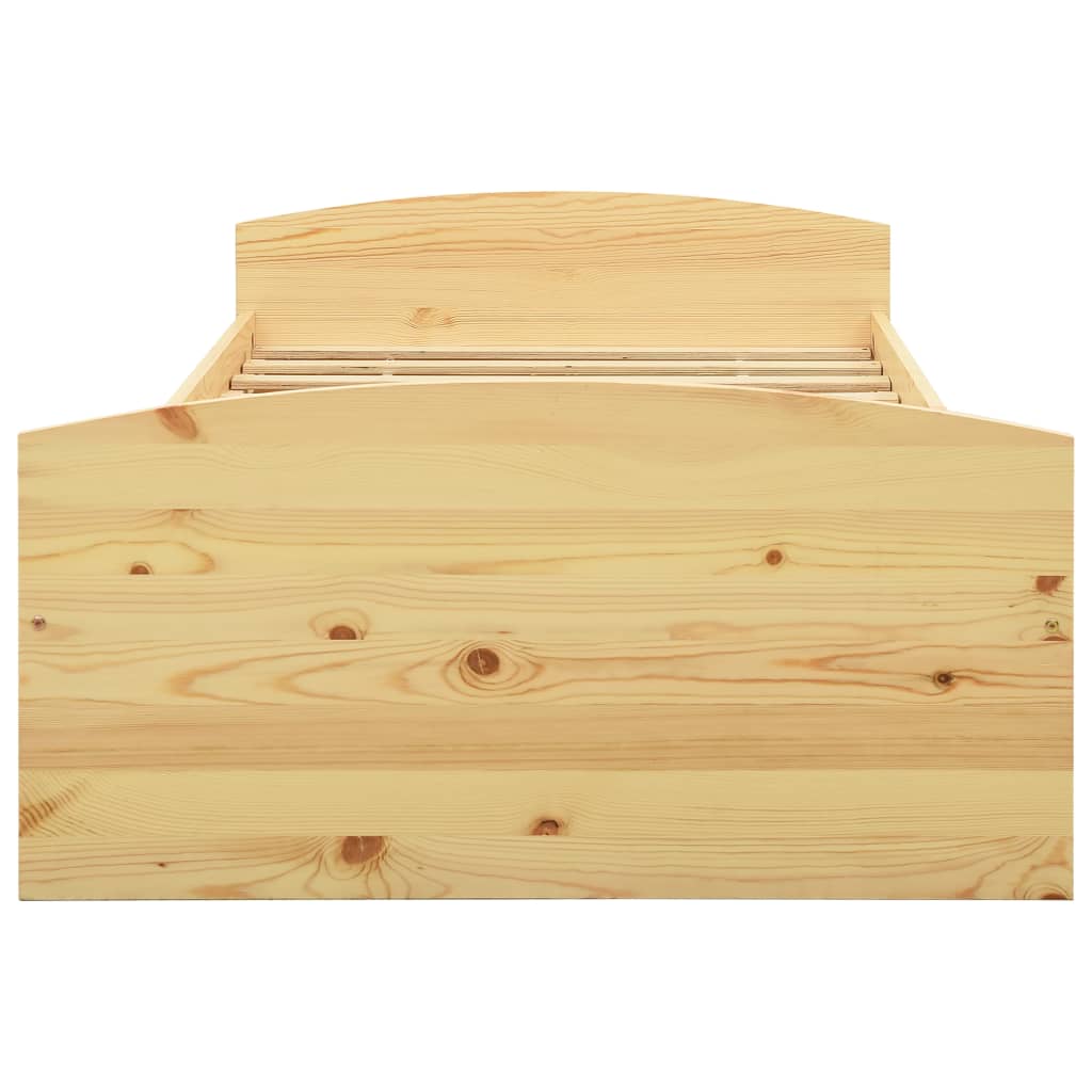 Bed Frame With 2 Drawers Without Mattress 90X200 Cm