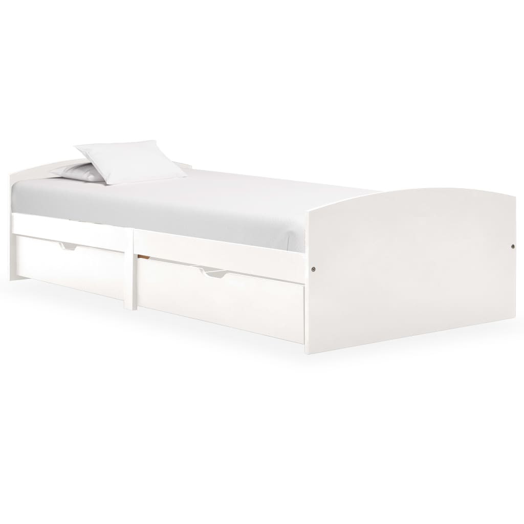 Bed Frame With 2 Drawers Without Mattress 90X200 Cm