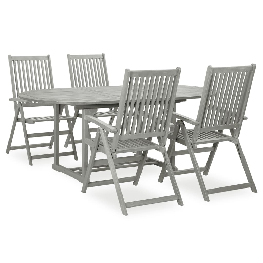 7 Piece Garden Dining Set Solid Wood Acacia