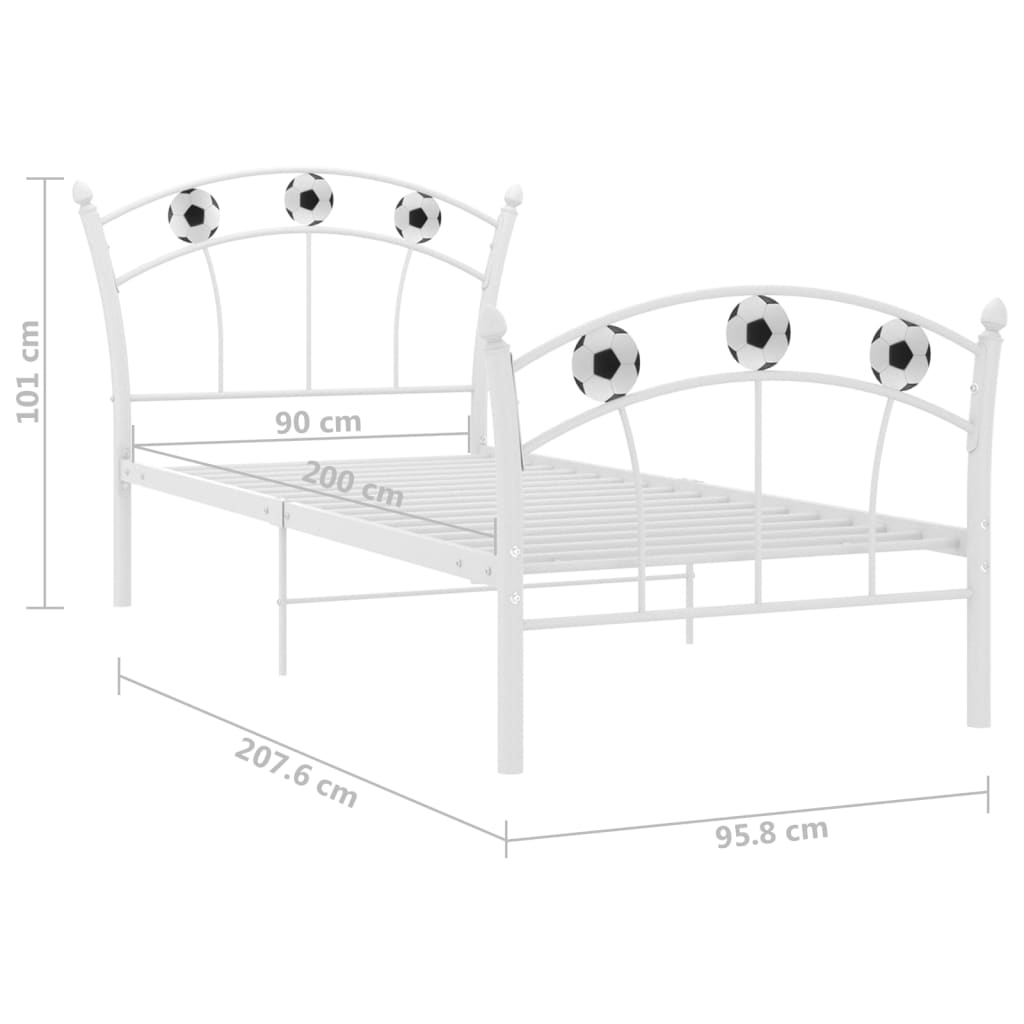 Bed Frame Without Mattress Metal 90X200 Cm