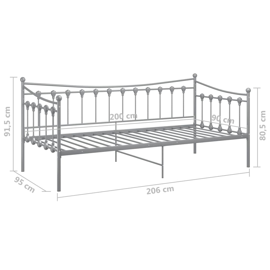 Sofa Bed Frame Without Mattress Metal 90X200 Cm