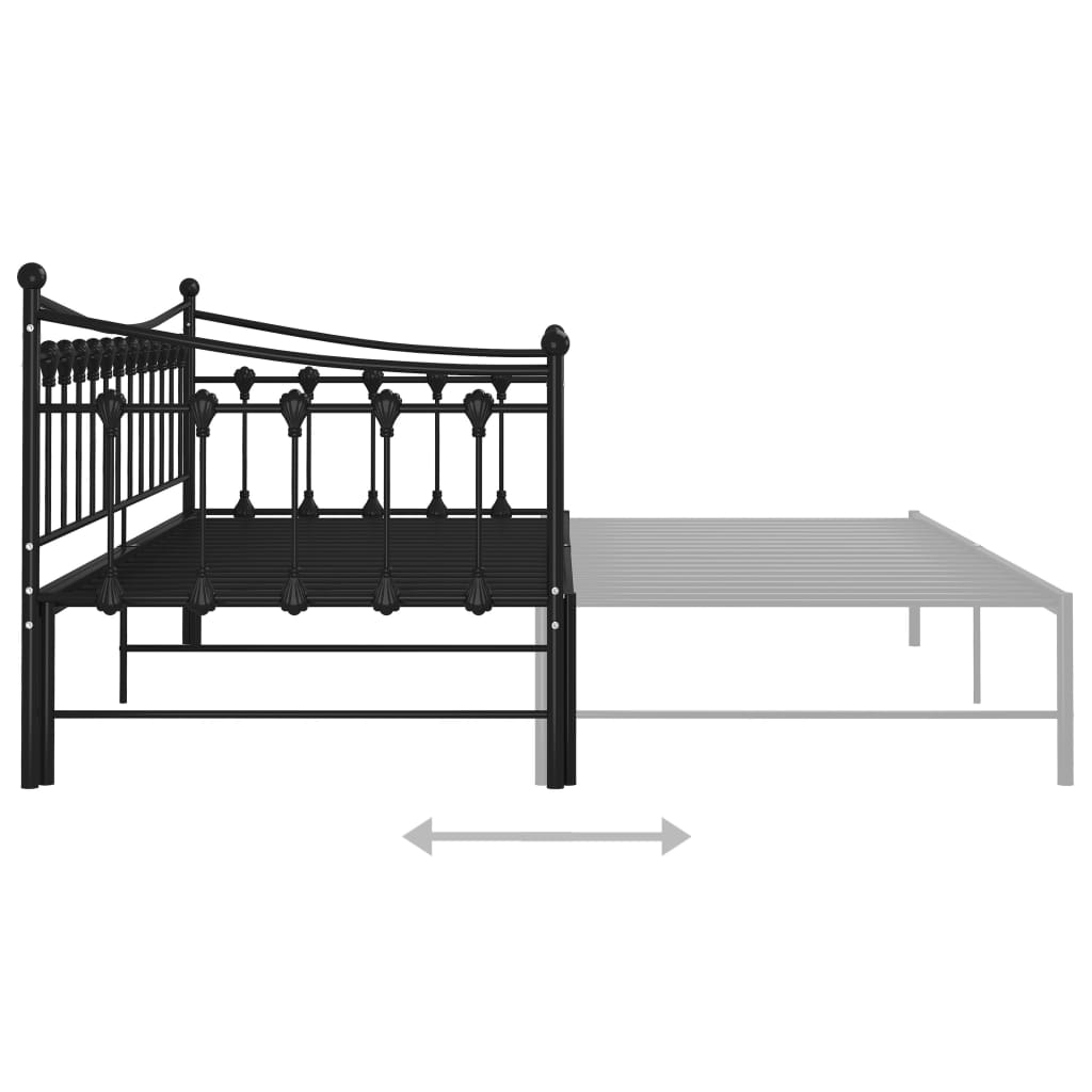 Pull-Out Sofa Bed Frame Without Mattress Metal 90X200 Cm