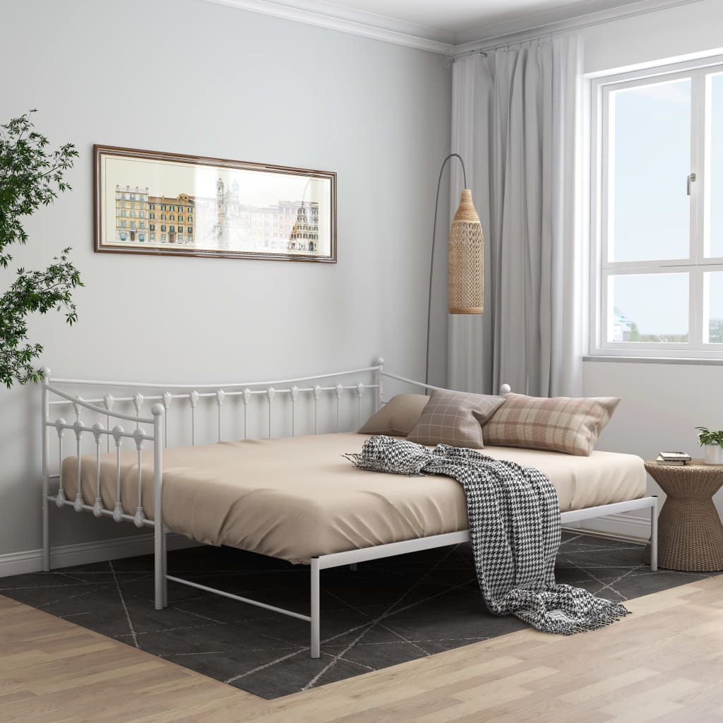 Pull-Out Sofa Bed Frame Without Mattress Metal 90X200 Cm