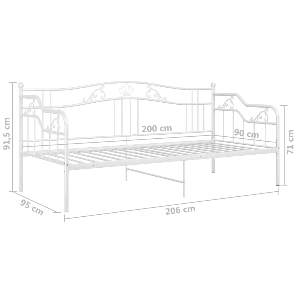 Sofa Bed Frame Without Mattress Metal 90X200 Cm