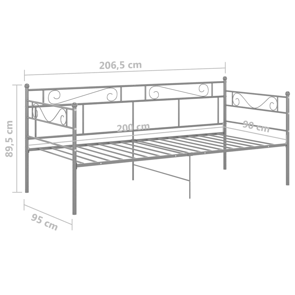Sofa Bed Frame Without Mattress Metal 90X200 Cm