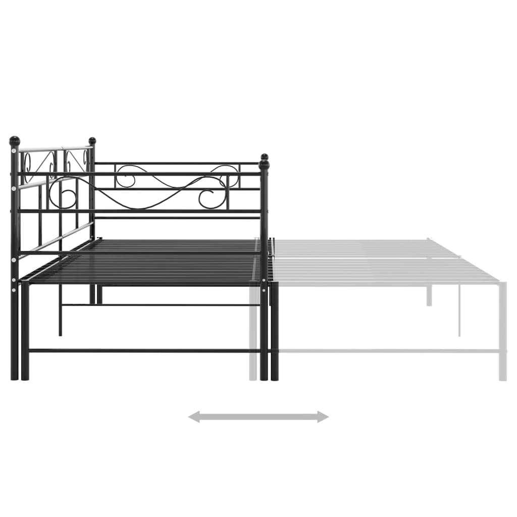 Pull-Out Sofa Bed Frame Without Mattress Metal 90X200 Cm