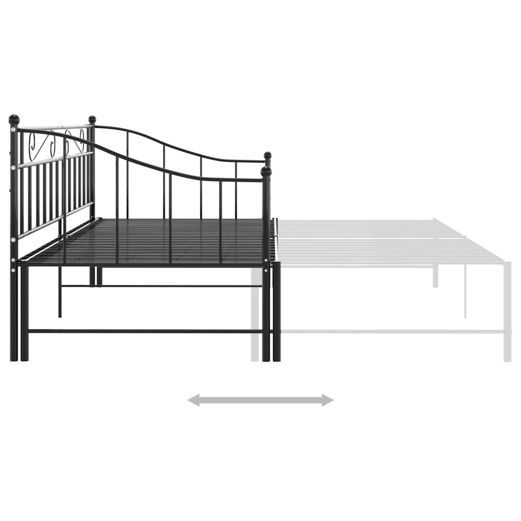 Pull-Out Sofa Bed Frame Without Mattress Metal 90X200 Cm