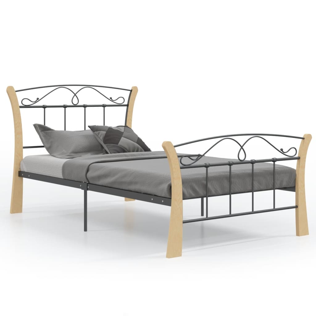 Bed Frame Without Mattress Black Metal