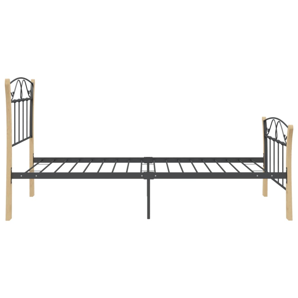 Bed Frame Without Mattress Black Metal