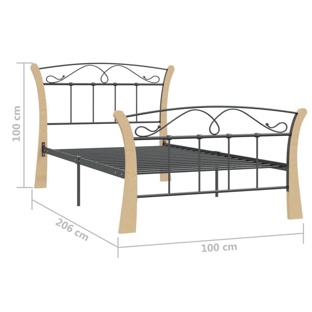 Bed Frame Without Mattress Black Metal