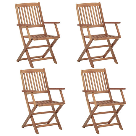 Folding Outdoor Chairs 2 Pcs Solid Acacia Wood