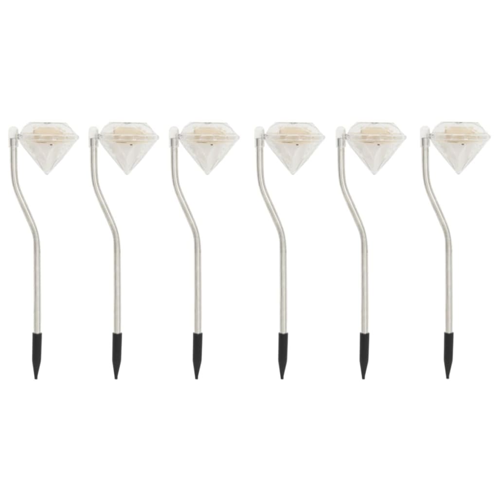 Solar Led Garden Lights 6 Pcs 9X7.8X29.5 Cm
