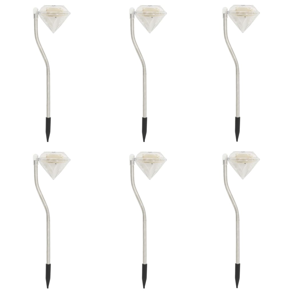 Solar Led Garden Lights 6 Pcs 9X7.8X29.5 Cm