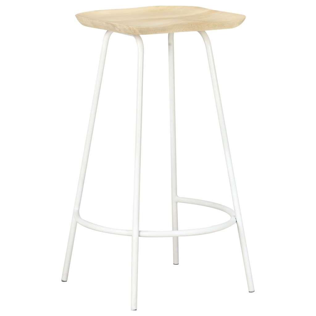 Bar Stools 2 Pcs Solid Mango Wood