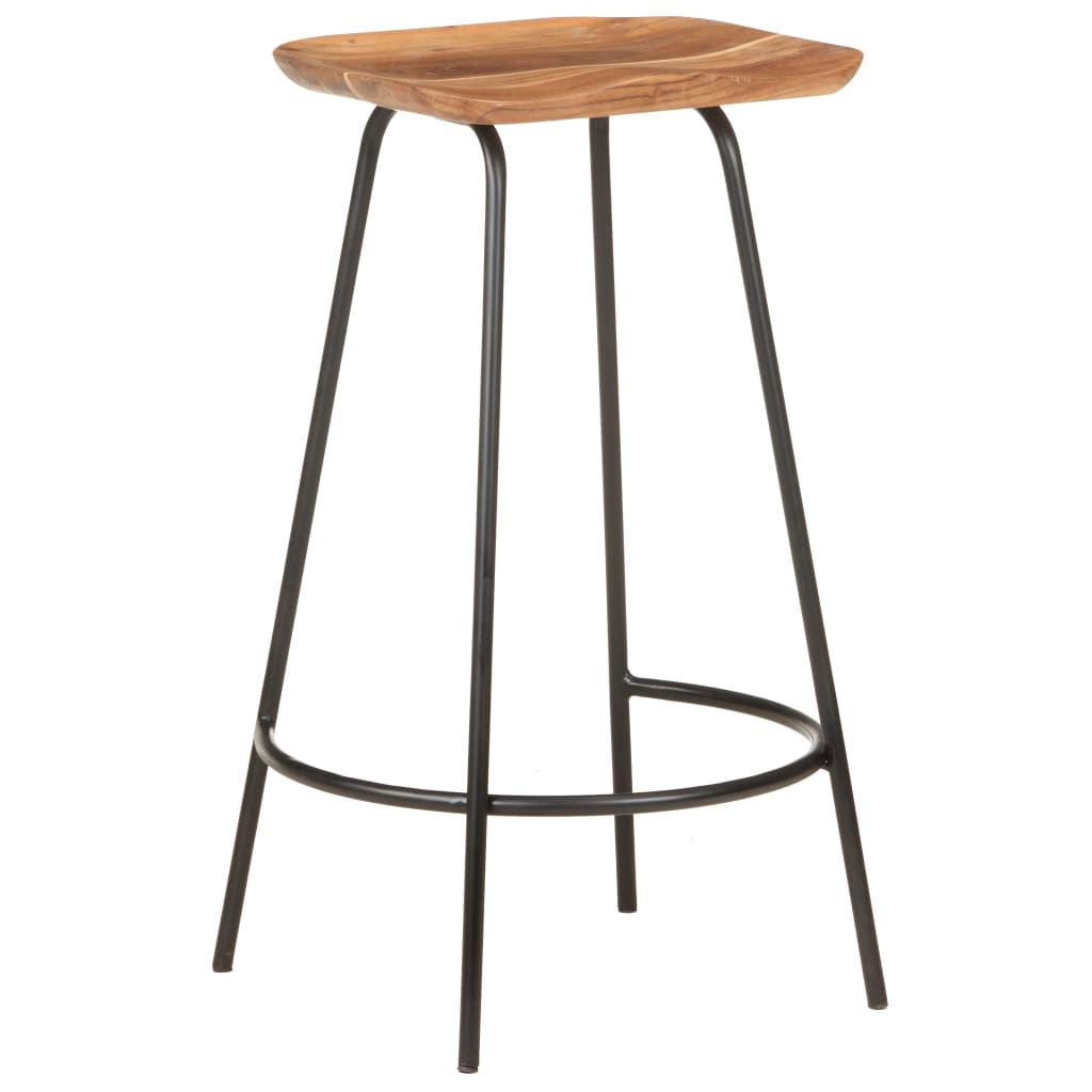Bar Stools 4 Pcs Solid Acacia Wood