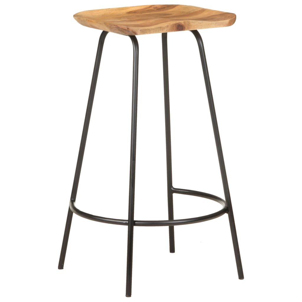 Bar Stools 4 Pcs Solid Acacia Wood