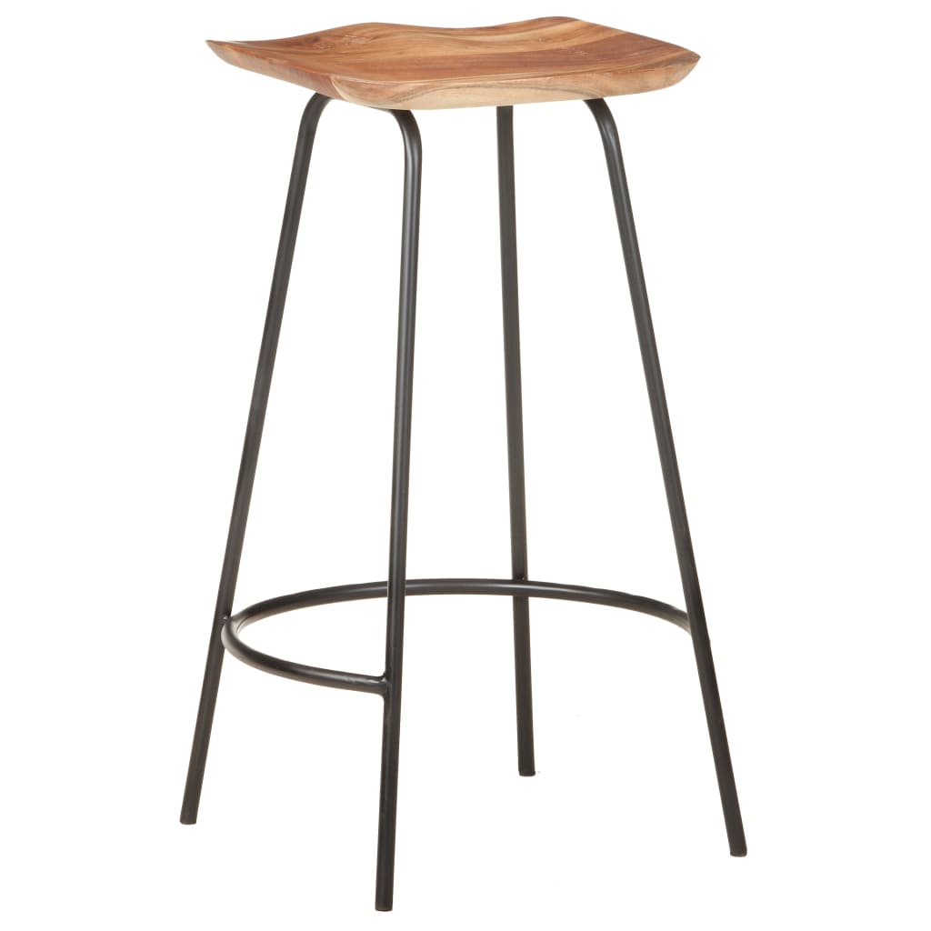 Bar Stools 4 Pcs Solid Acacia Wood