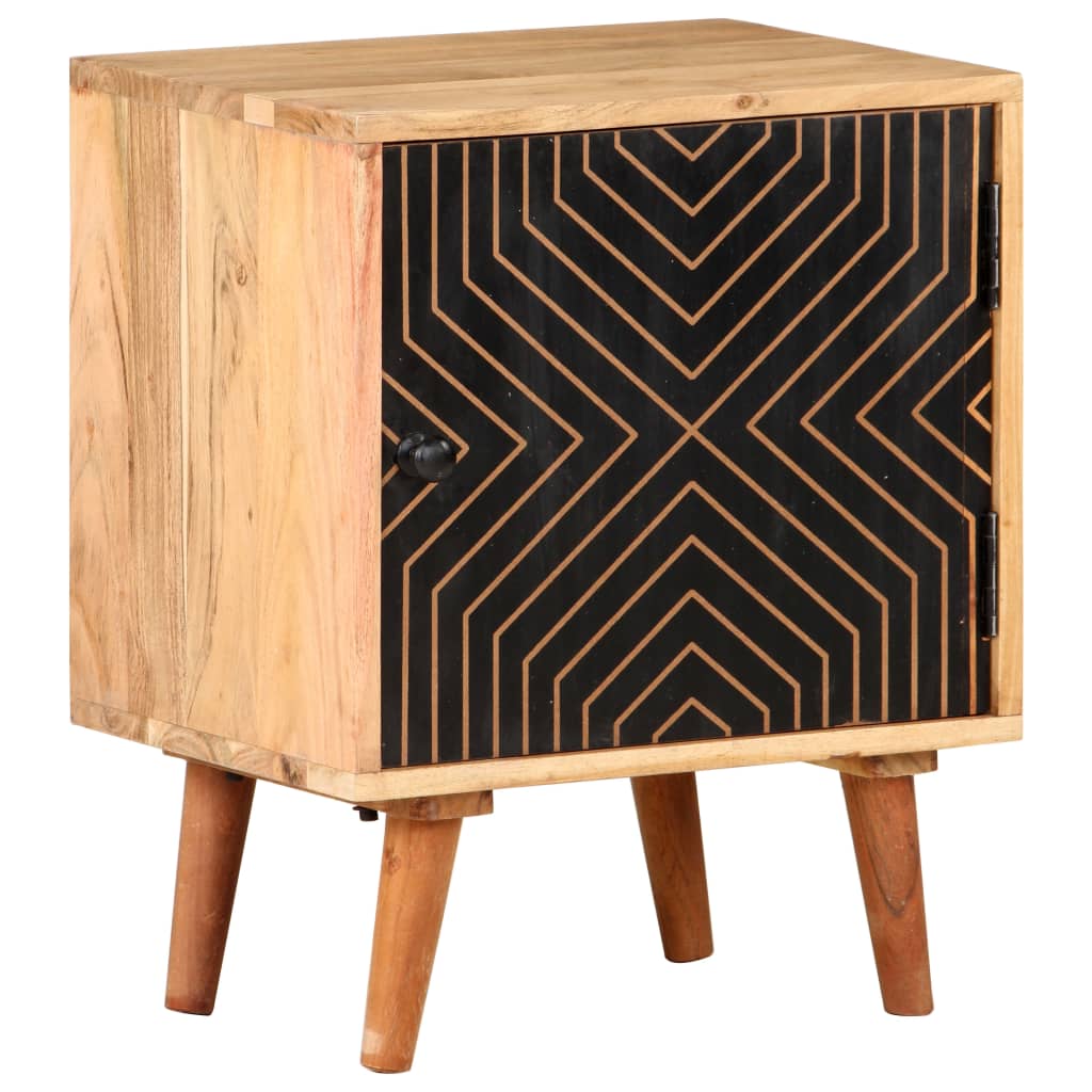 Bedside Cabinet 40X30X50 Cm Solid Acacia Wood