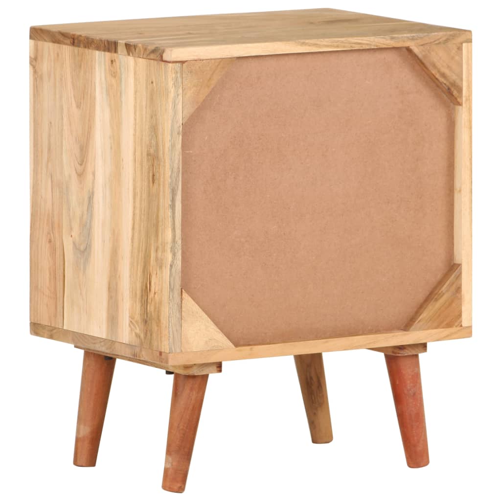 Bedside Cabinet 40X30X50 Cm Solid Acacia Wood