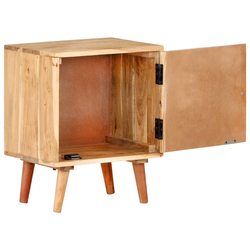 Bedside Cabinet 40X30X50 Cm Solid Acacia Wood