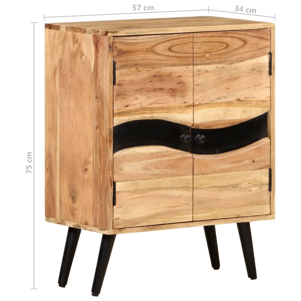 Sideboard 57X34X75 Cm Solid Acacia Wood