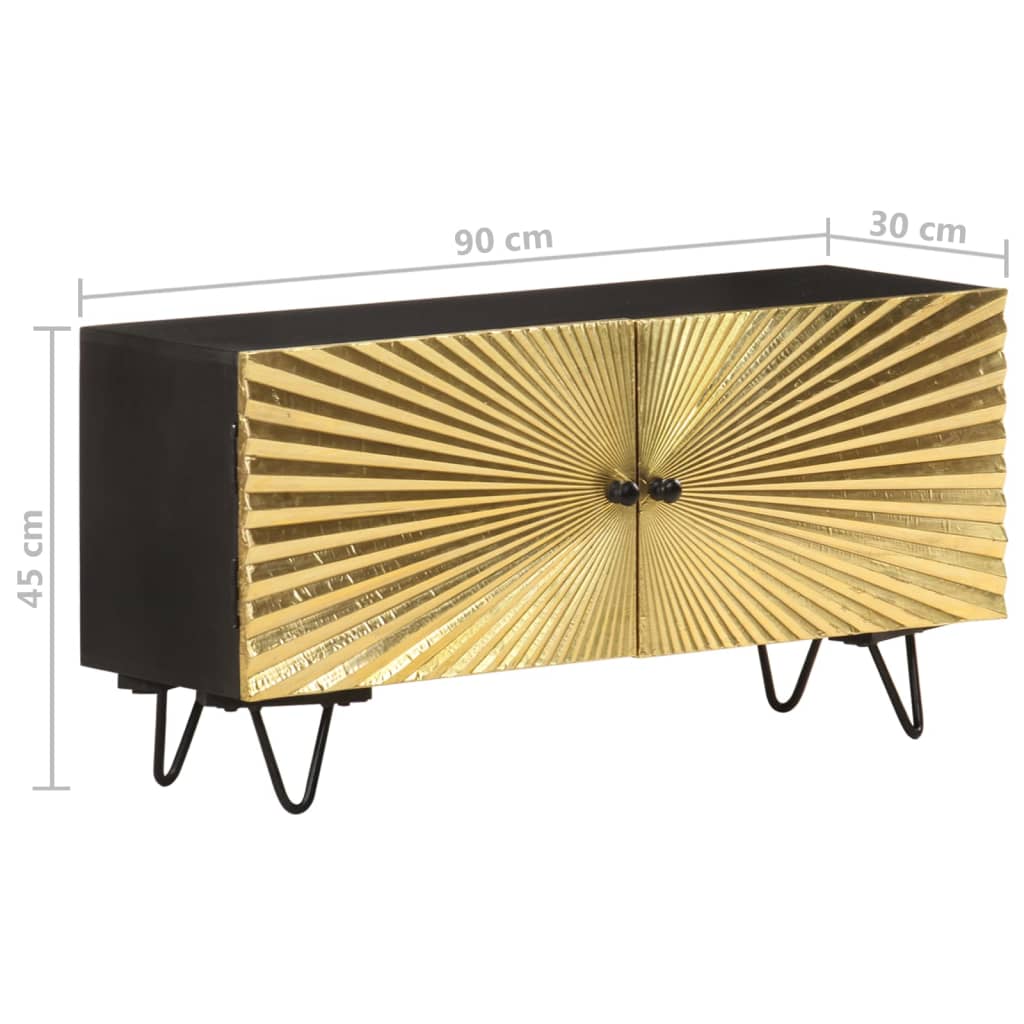 Tv Cabinet 90X30X45 Cm Solid Mango Wood