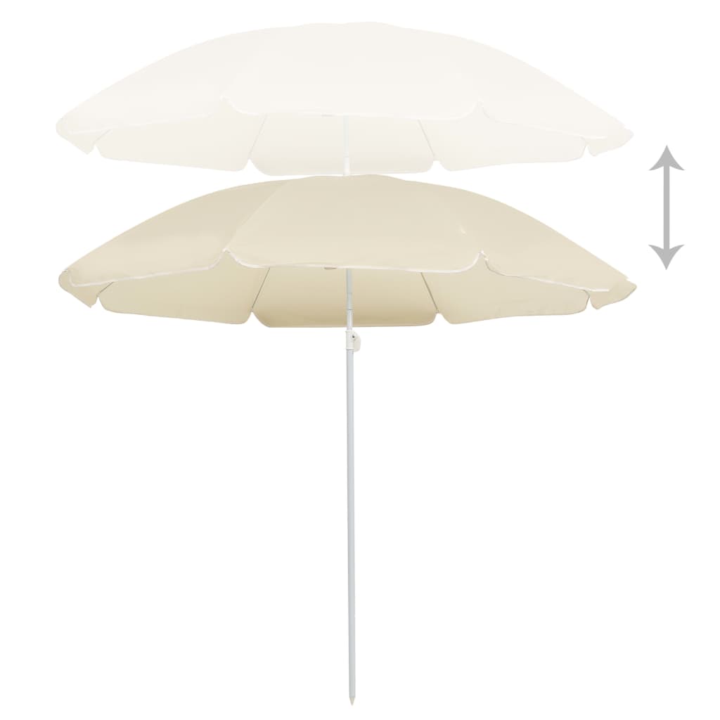 Garden Parasol With Steel Pole 180 Cm