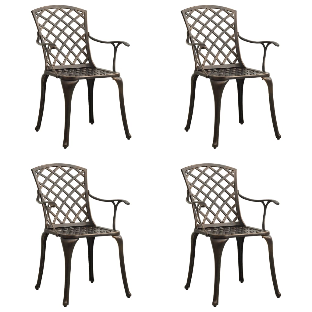Garden Chairs 2 Pcs Cast Aluminium