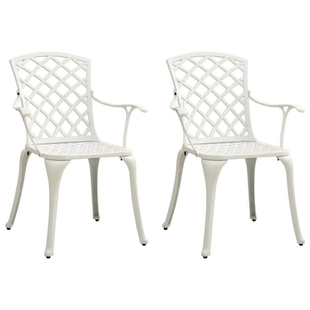 Garden Chairs 2 Pcs Cast Aluminium