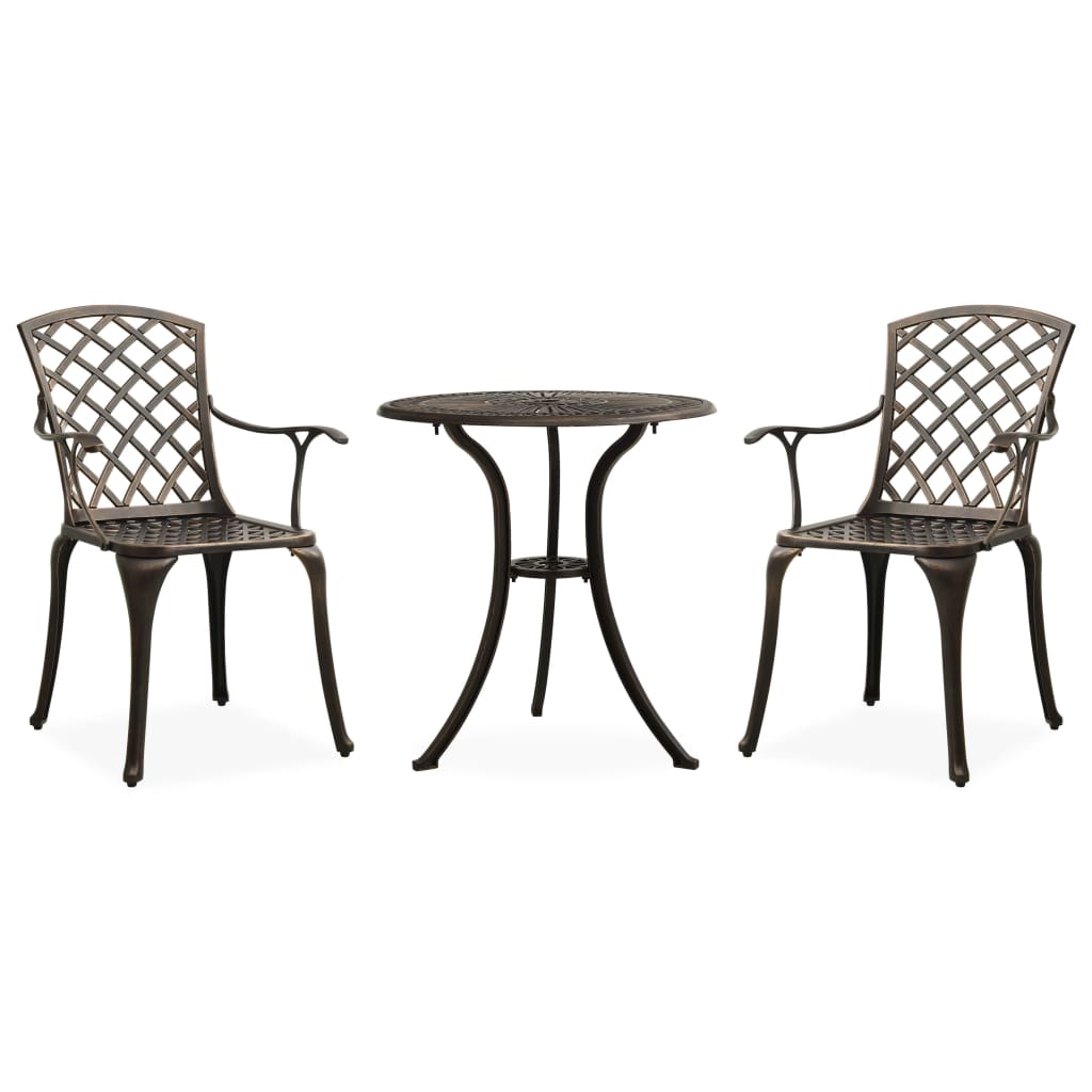 3 Piece Bistro Set Cast Aluminium