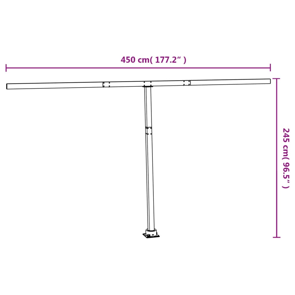 Awning Post Set Iron