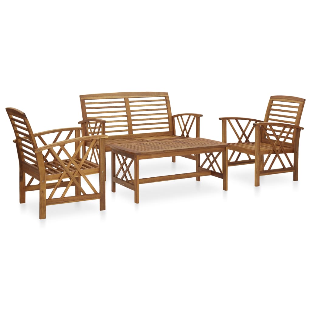 3 Piece Garden Lounge Set Solid Acacia Wood