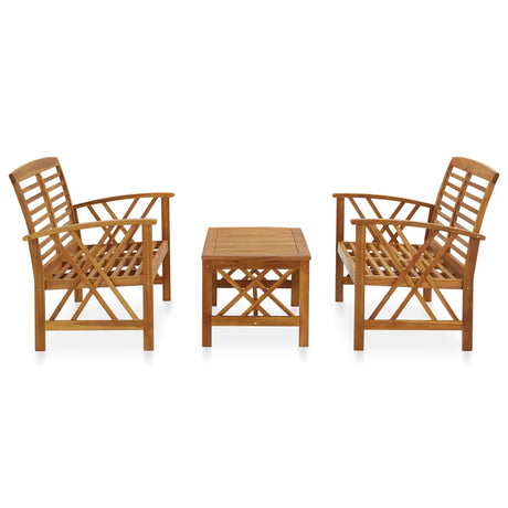 3 Piece Garden Lounge Set Solid Acacia Wood