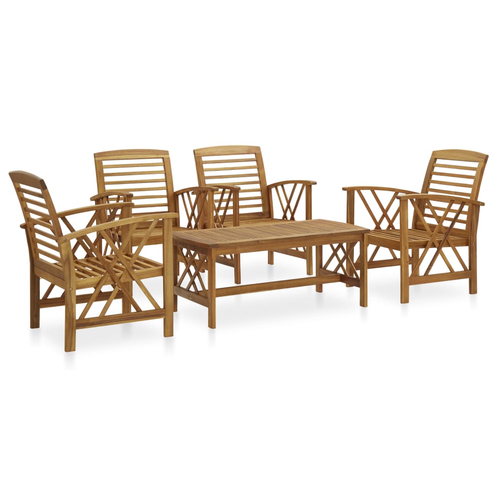 3 Piece Garden Lounge Set Solid Acacia Wood