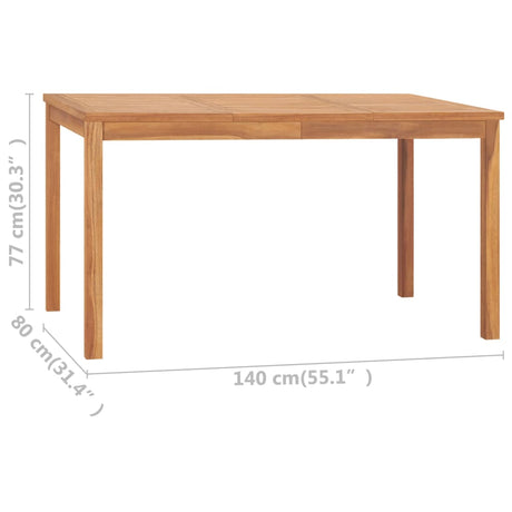 Garden Dining Table Solid Teak Wood