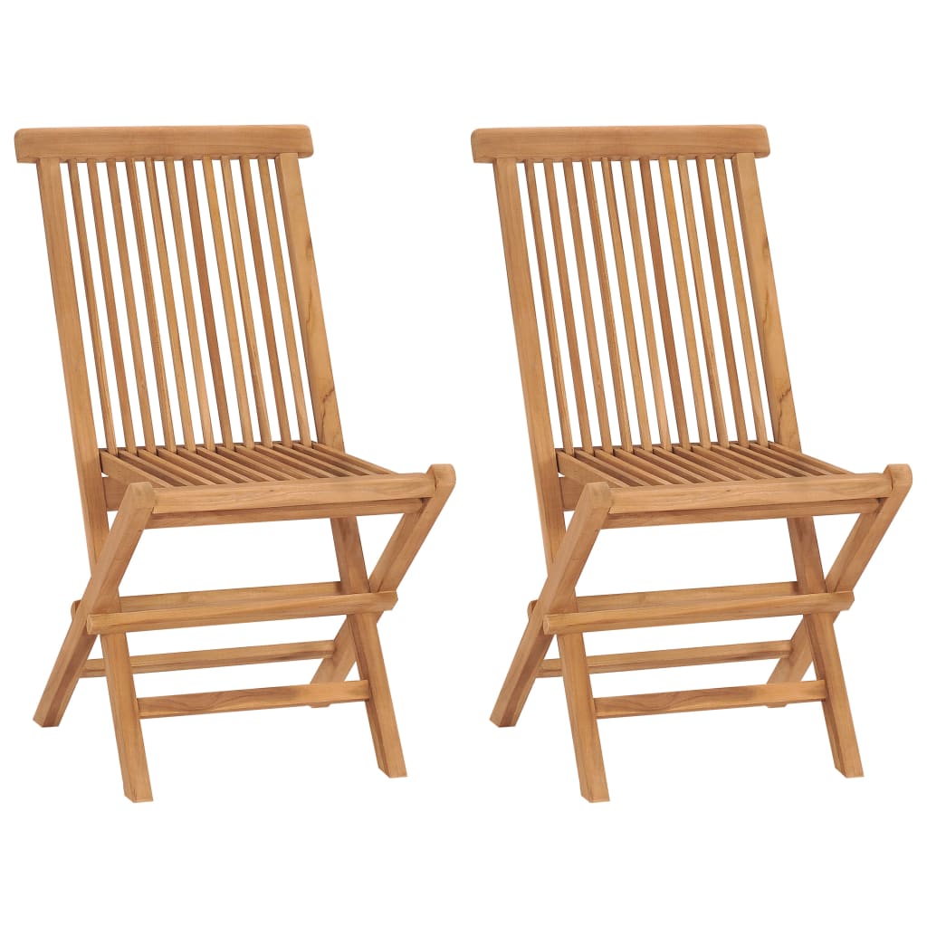 Folding Garden Chairs 6 Pcs Solid Teak Wood
