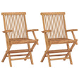 Folding Garden Chairs 6 Pcs Solid Teak Wood