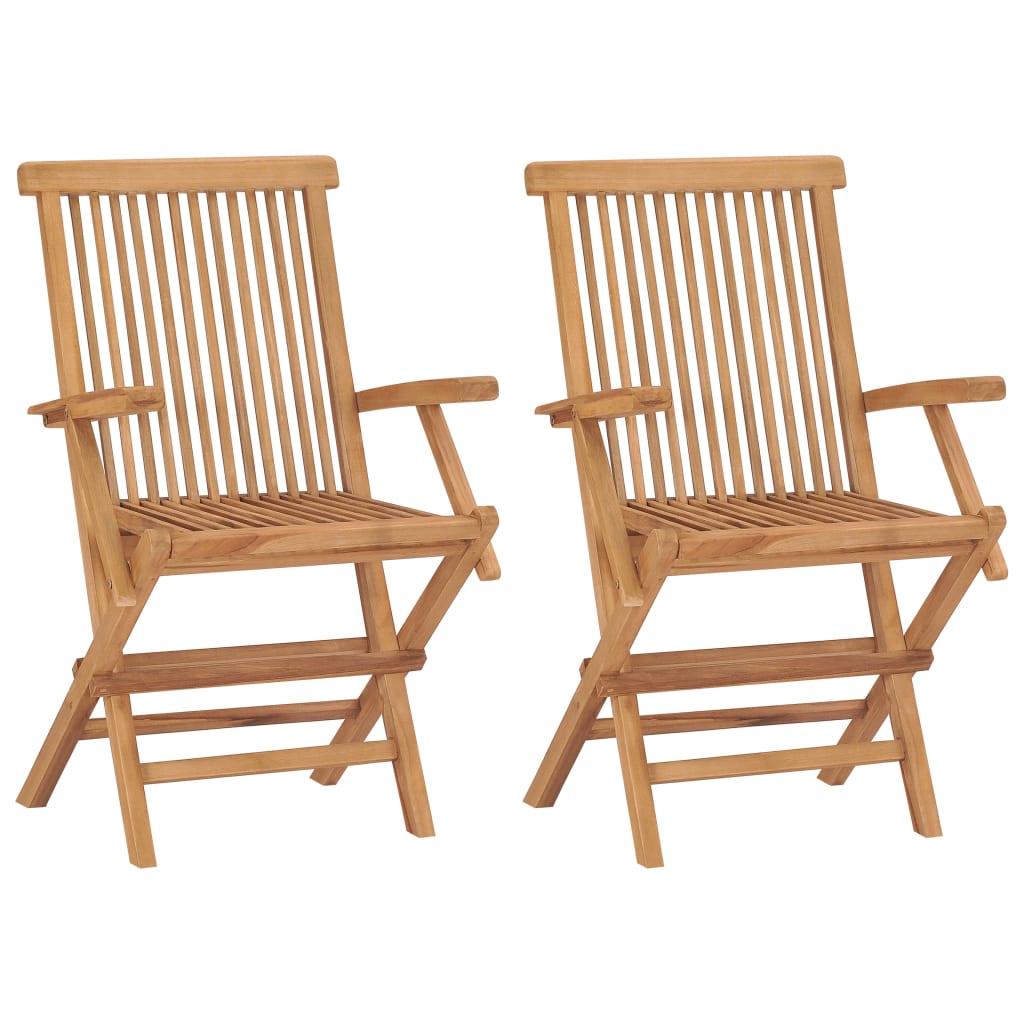 Folding Garden Chairs 6 Pcs Solid Teak Wood