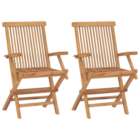 Folding Garden Chairs 6 Pcs Solid Teak Wood