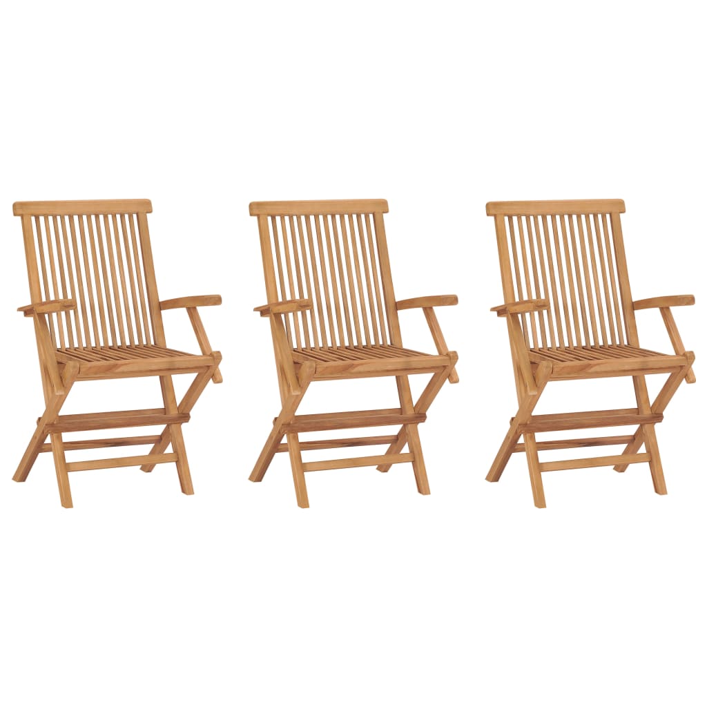 Folding Garden Chairs 6 Pcs Solid Teak Wood
