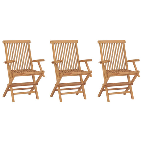 Folding Garden Chairs 6 Pcs Solid Teak Wood