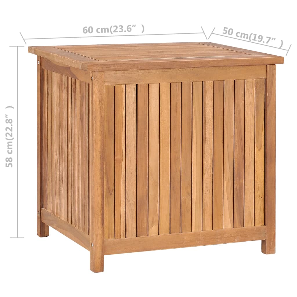 Garden Storage Box Solid Teak Wood