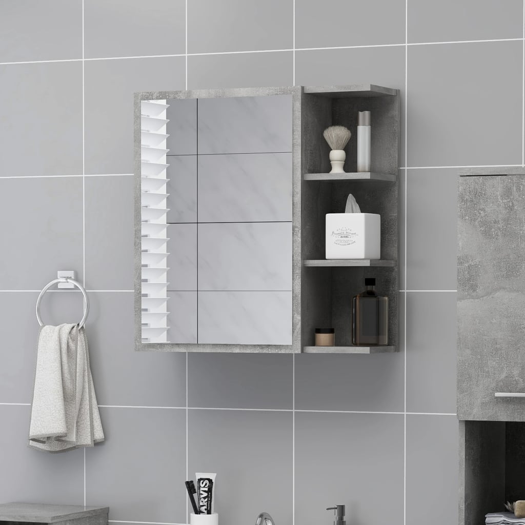Bathroom Mirror Cabinet 62.5X20.5X64 Cm Engineered Wood