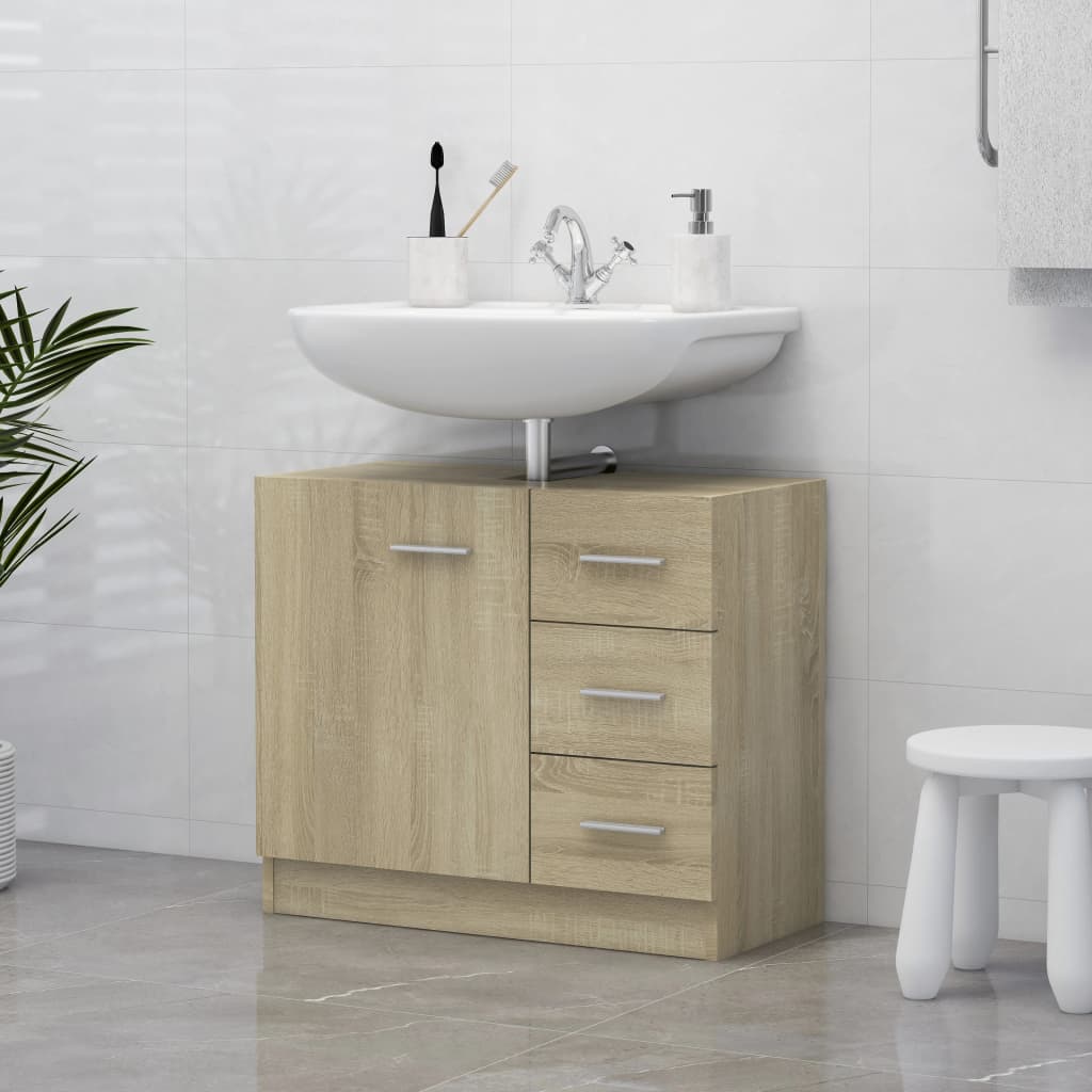 Sink Cabinet 63X30X54 Cm Engineered Wood