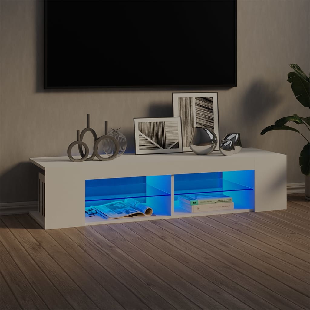 Tv Cabinet With Led Lights 135X39X30 Cm