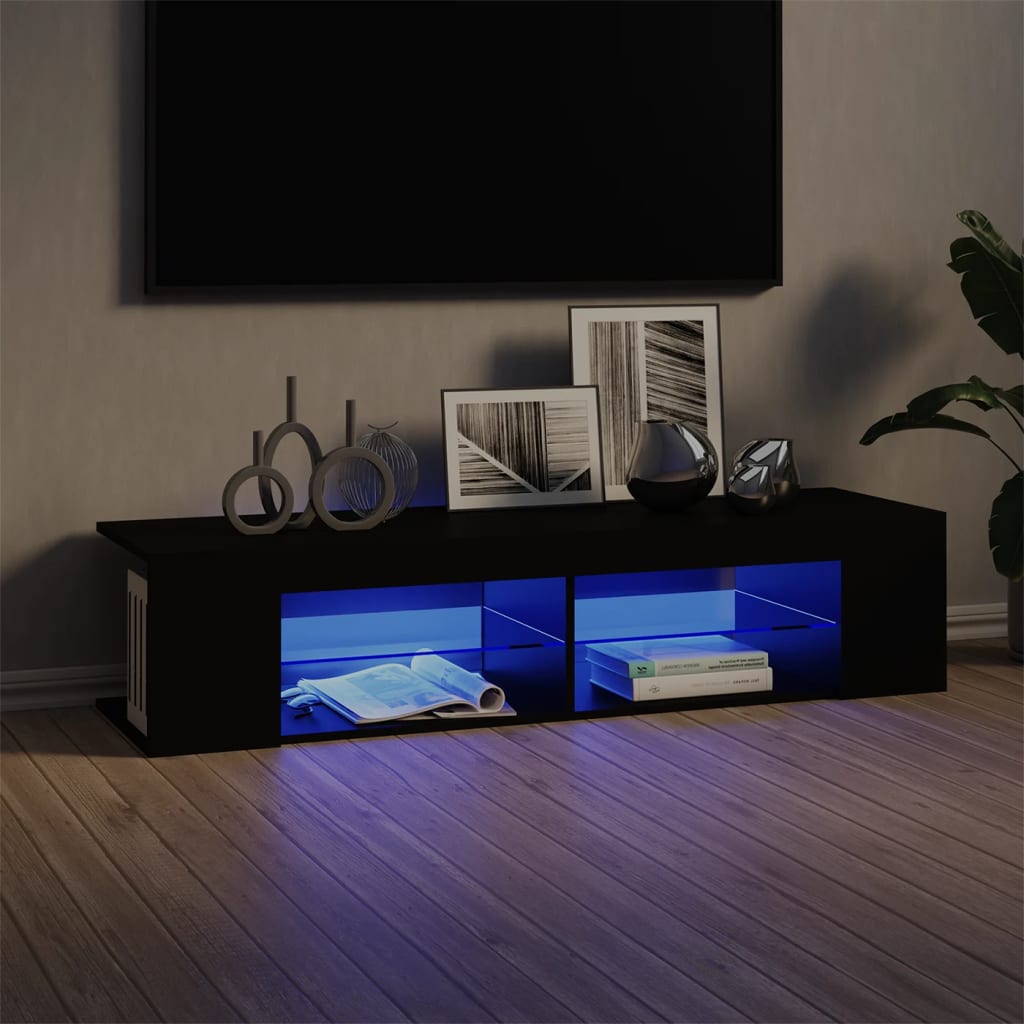 Tv Cabinet With Led Lights 135X39X30 Cm
