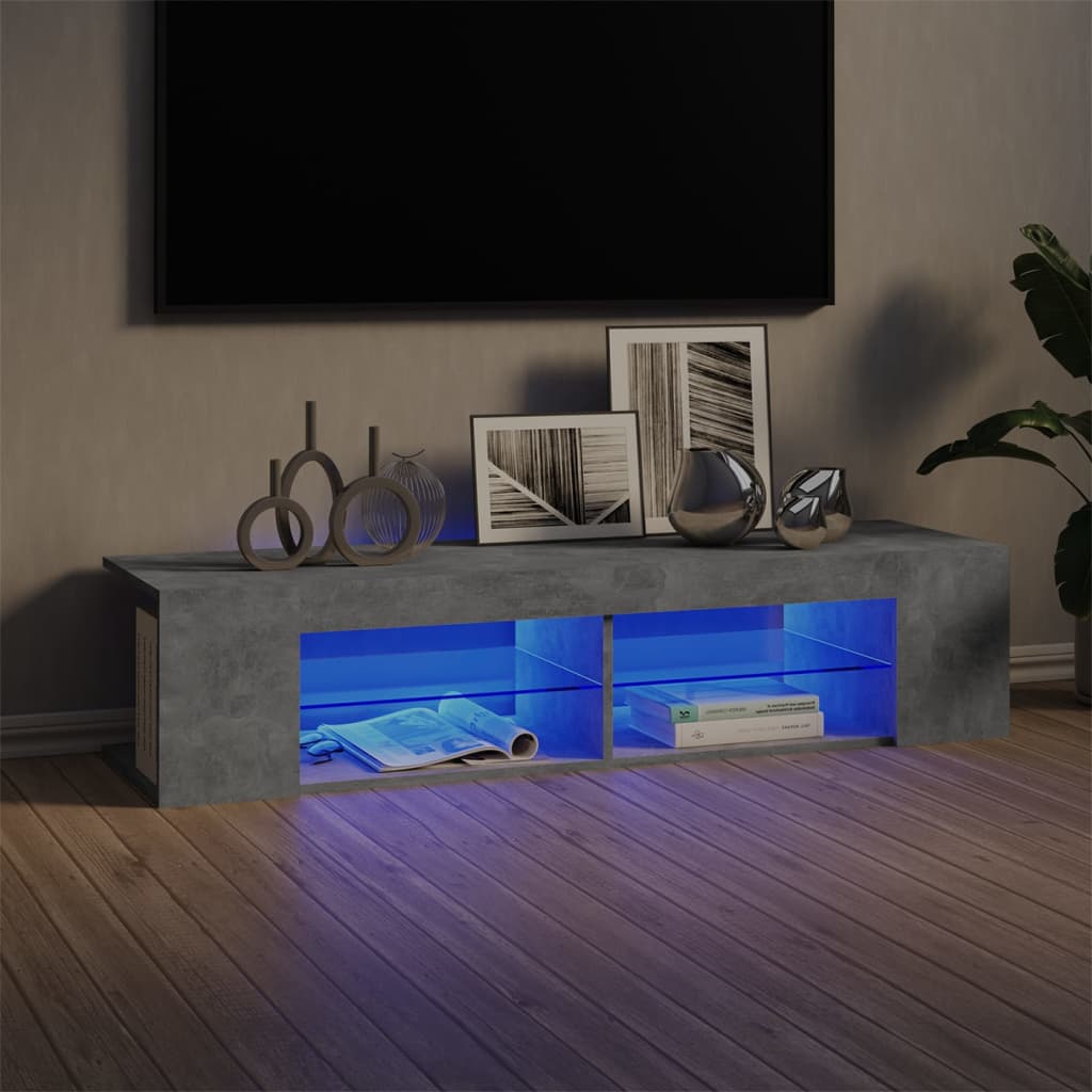 Tv Cabinet With Led Lights 135X39X30 Cm