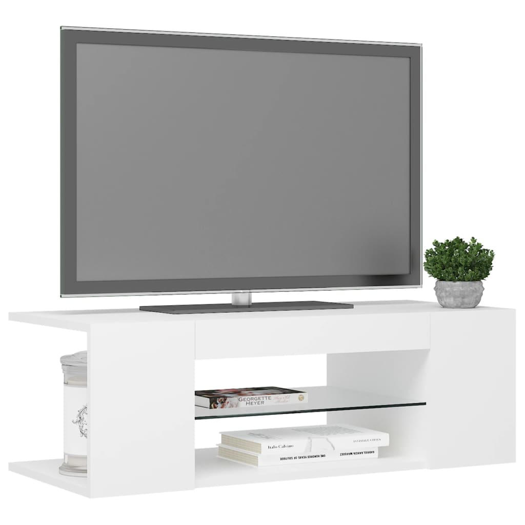 Tv Cabinet With Led Lights 90X39X30 Cm