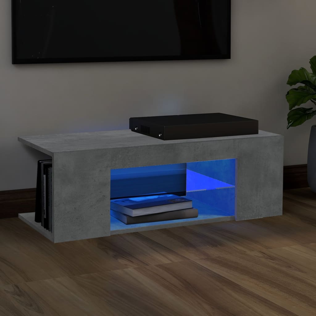 Tv Cabinet With Led Lights 90X39X30 Cm