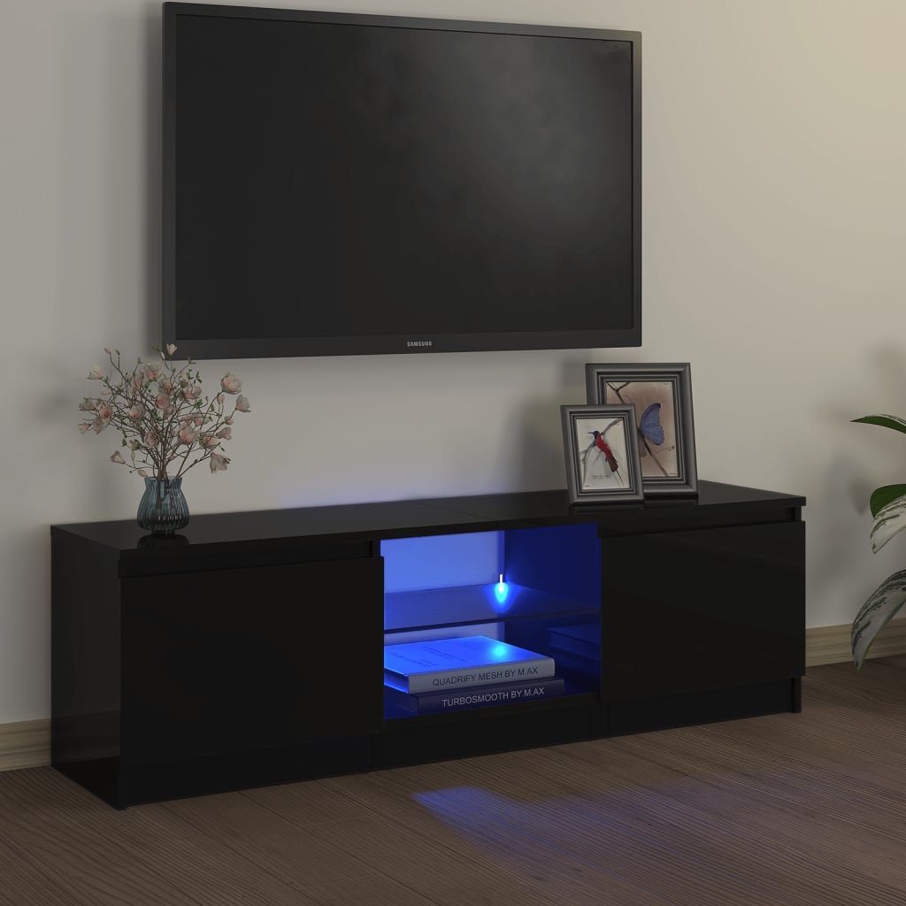 Tv Cabinet With Led Lights 120X30X35.5 Cm